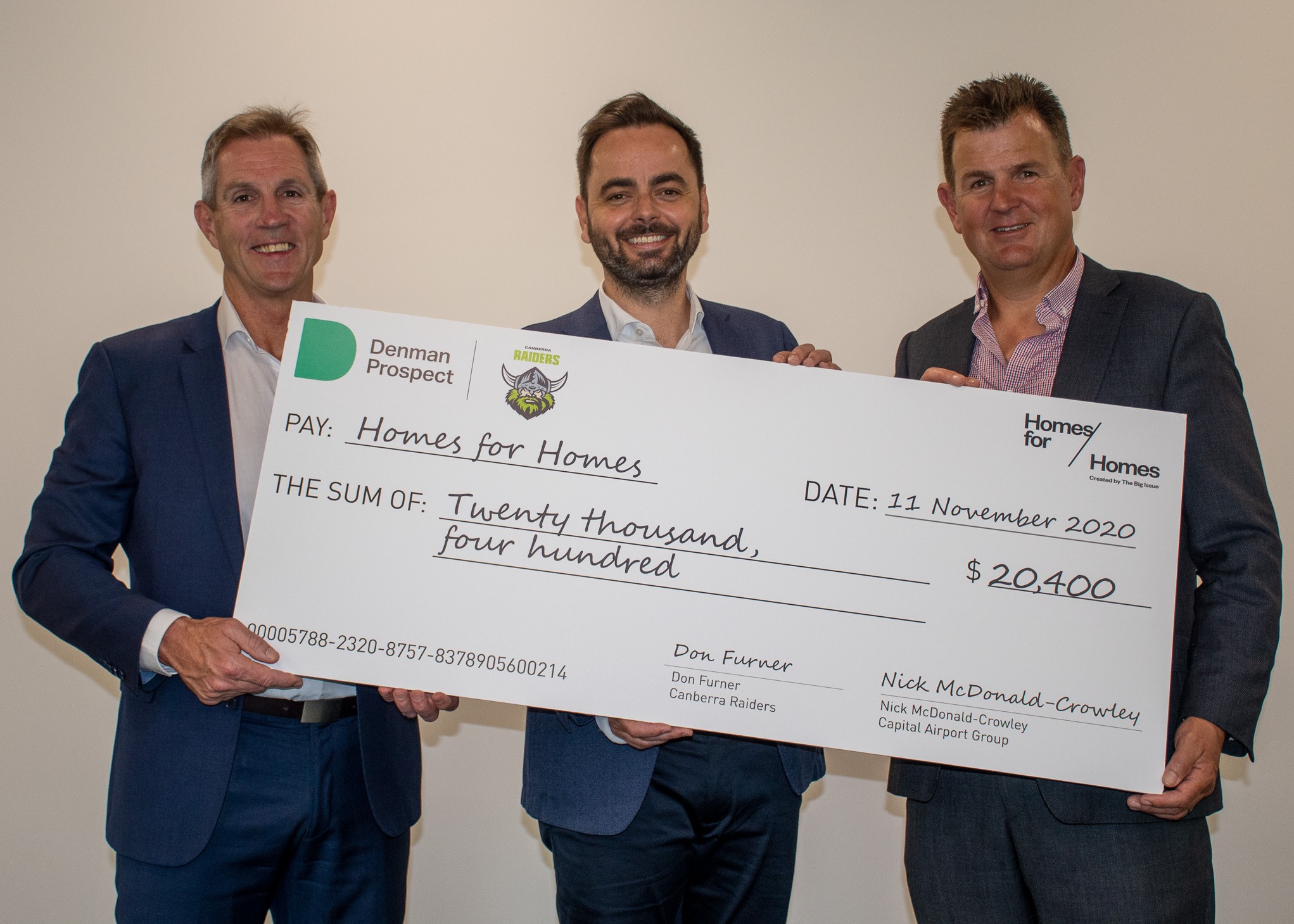 Canberra Raiders donate $20,400